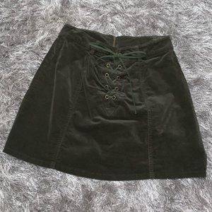 Velvet Green Skirt size small